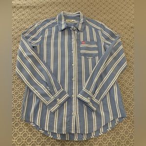 Girl’s Abercrombie Button Down Striped Shirt Size 13/14